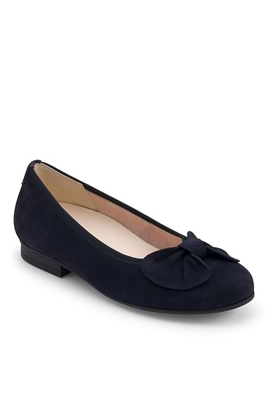 Ladies Gabor Alanis Suede Bow Pump