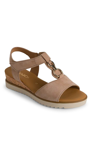 Ladies Gabor Rookie T-Front Suede Sandal