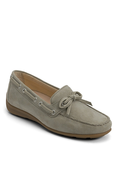 Ladies Gabor Evie Leather Boat Shoe Style Loafer