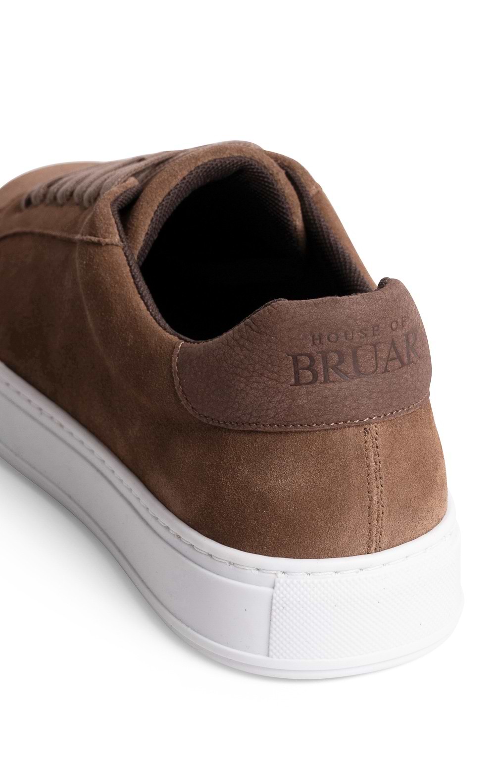 Mens Suede Harris Sneakers, Brown - House of Bruar display picture 1