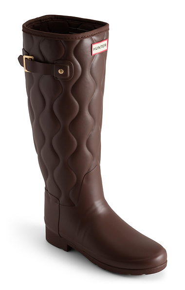 Ladies Hunter Tall Onion Quilt Wellington Boots