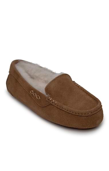 Ladies Plain Sheepskin Moccasin