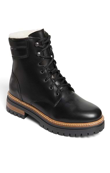 Ladies Leather Wool Lined Boots