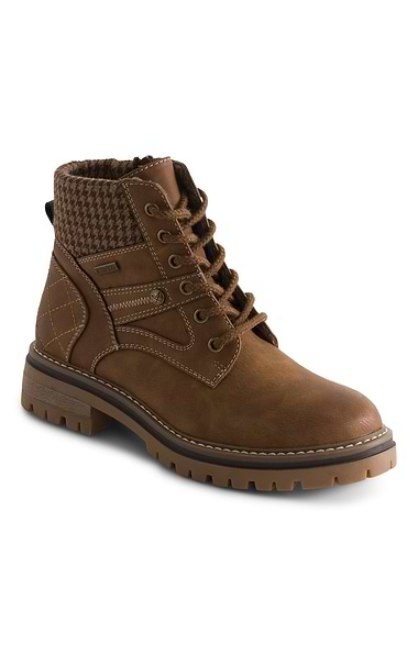Ladies Knit Trim Walking Boots