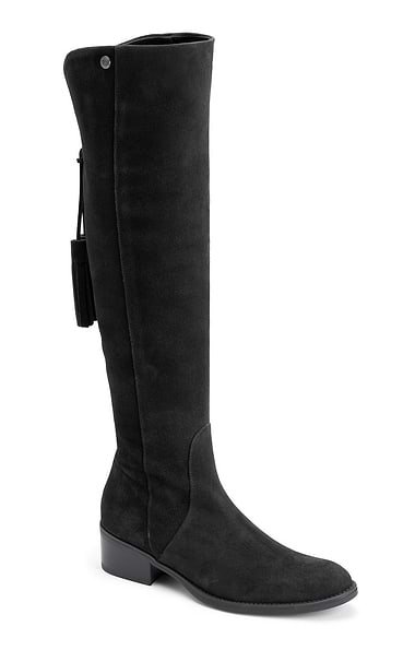 Ladies Tall Suede Boots with Tassel