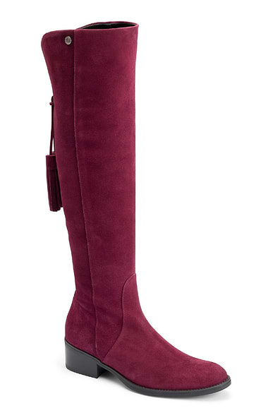 Ladies Tall Suede Boots with Tassel