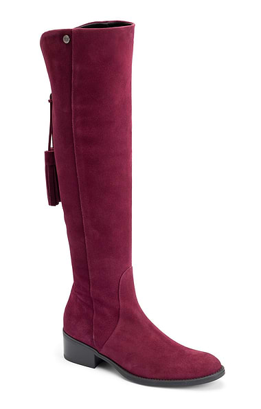 Ladies Tall Suede Boots with Tassel