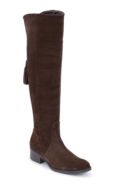 Ladies Tall Suede Boots with Tassel