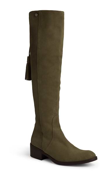 Ladies Tall Suede Boots with Tassel