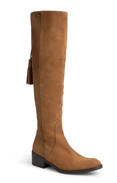 Ladies Tall Suede Boots with Tassel