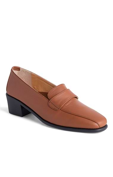 Ladies Soft Leather Penny Shoes