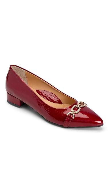 Ladies Pointy Patent Pump
