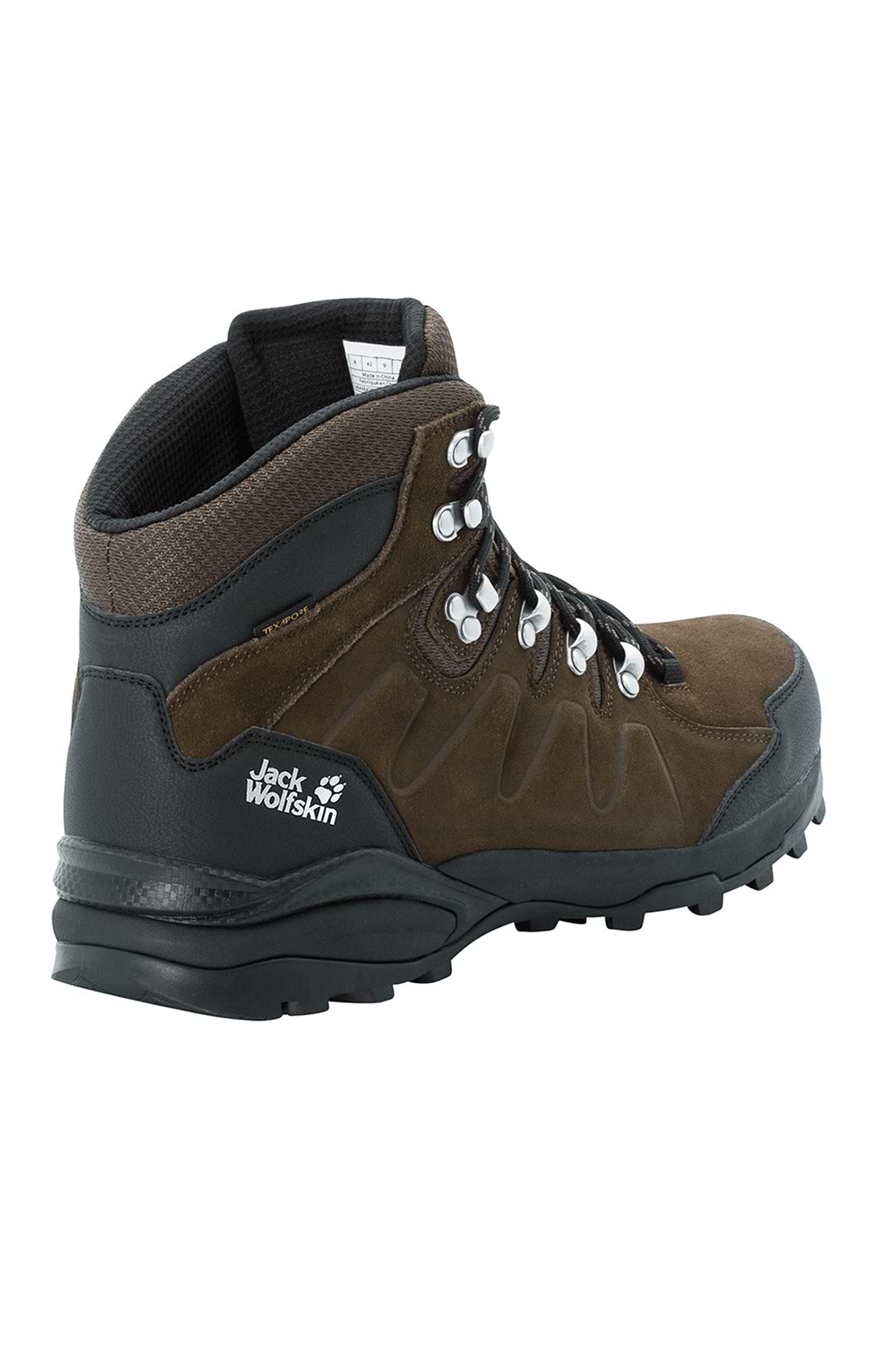 Jack Wolfskin Refugio Texapore Mid Waterproof Hiking Boots Brown US 7.5 Brown Mens Jack Wolfskin Refugio Texapore Mid Walking Boots  main image 2