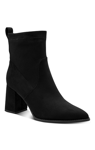 Ladies Marco Tozzi Faux Suede Stretch Ankle Boot