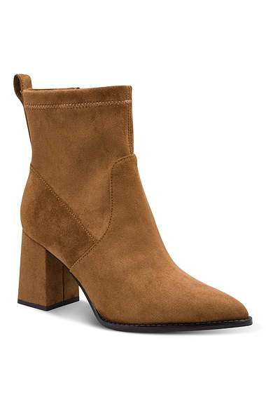 Ladies Marco Tozzi Faux Suede Stretch Ankle Boot