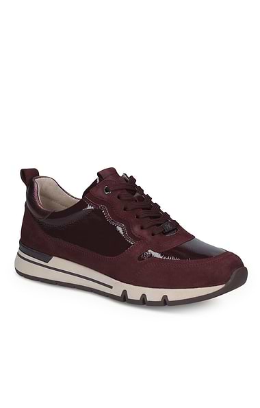 Ladies Caprice Patent & Suede Trainer