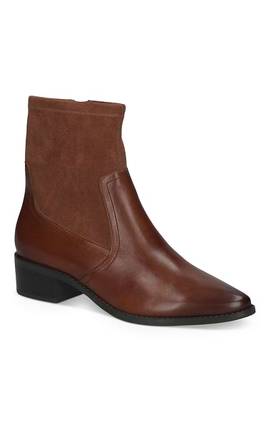Ladies Caprice Leather Strap Ankle Boot