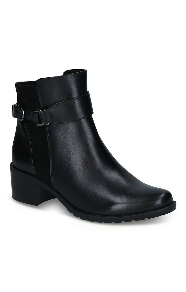 Ladies Caprice Leather Stretch Around Ankle Boot