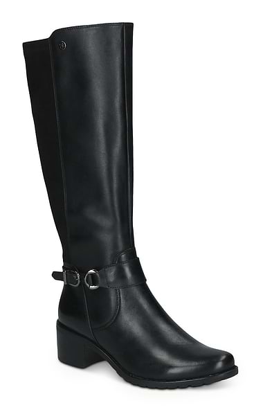 Ladies Caprice Leather Strap Around Tall Boot