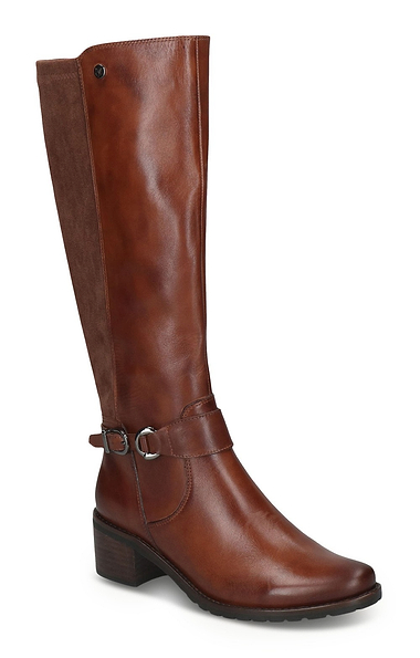 Ladies Caprice Leather Strap Around Tall Boot