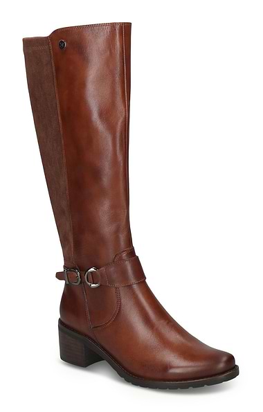 Ladies Caprice Leather Strap Around Tall Boot
