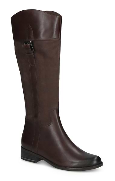 Ladies Caprice Classic Leather & Suede Buckle Detail Riding Boot