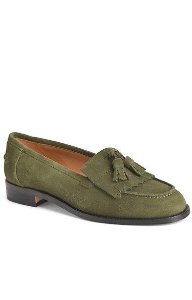 Ladies House of Bruar Suede Tassel Loafer