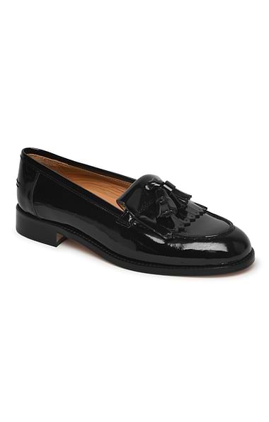 Ladies House of Bruar Patent Leather Tassel Loafers