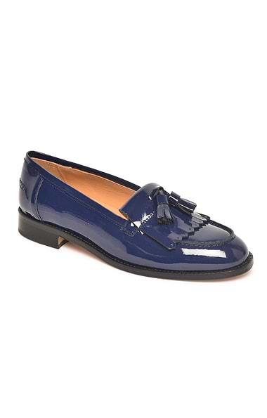 Ladies House of Bruar Patent Leather Tassel Loafers