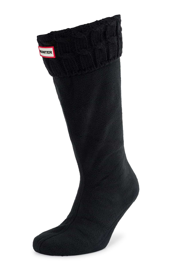 Unisex Hunter Cable Knit Tall Boot Socks