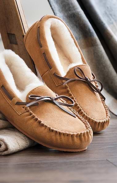 Ladies Sheepskin Moccasin Slippers