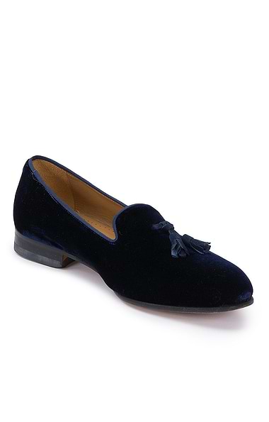 Men's Velvet Tassel Slipper