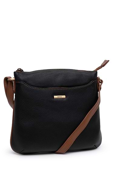 Ladies Zip Top Cross Body Bag