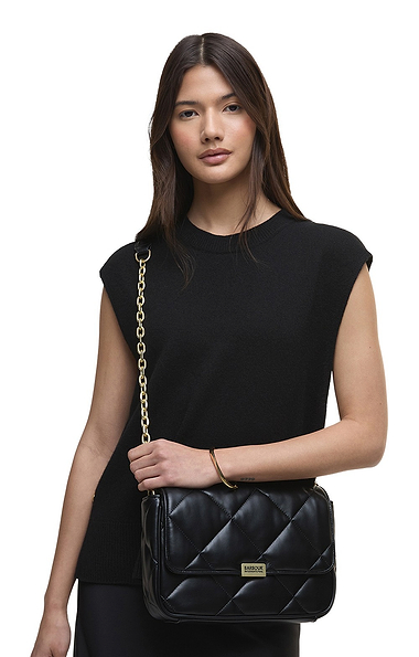 Ladies Barbour International Quilted Shoulder Bag