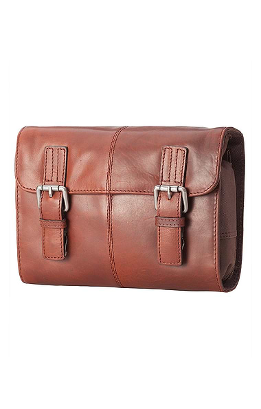 Men's Leather Washbag