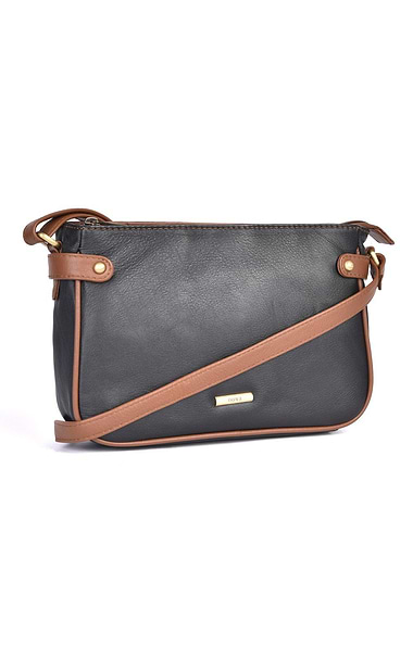 Ladies Tab Detail Cross Body Bag