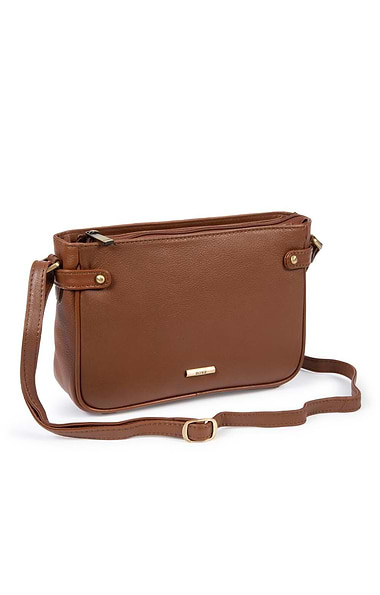 Ladies Tab Detail Cross Body Bag