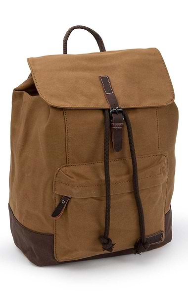 Troop Drawstring Waxed Backpack