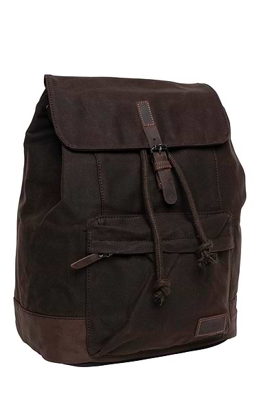 Troop Drawstring Waxed Backpack