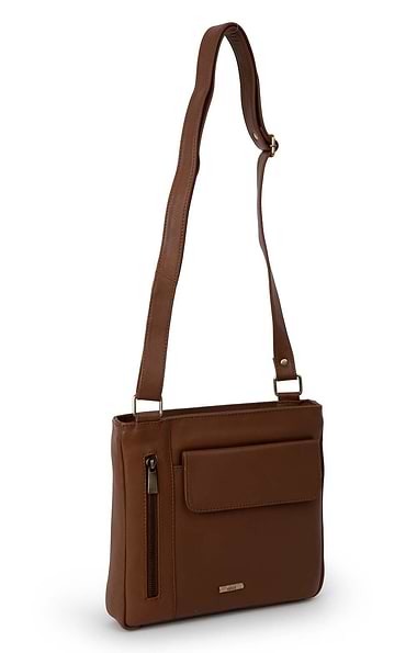 Ladies Zipped Cross Body Bag