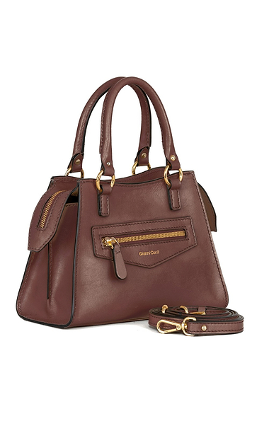 Ladies Gianni Conti Front Zip Two Handle Bag