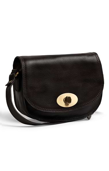 Ladies Leather Saddle Bag