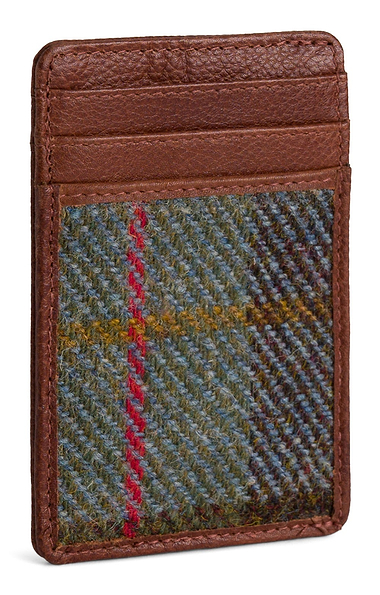 Leather Card Holder with Harris Tweed®
