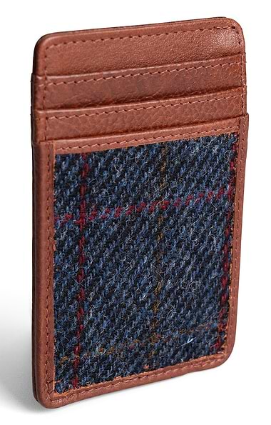Leather Card Holder with Harris Tweed®
