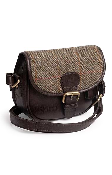Ladies Leather & Harris Tweed® Saddle Bag