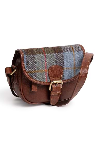 Ladies Leather & Harris Tweed® Saddle Bag