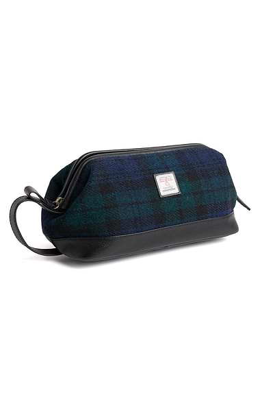 Harris Tweed® & Leather Wash Bag