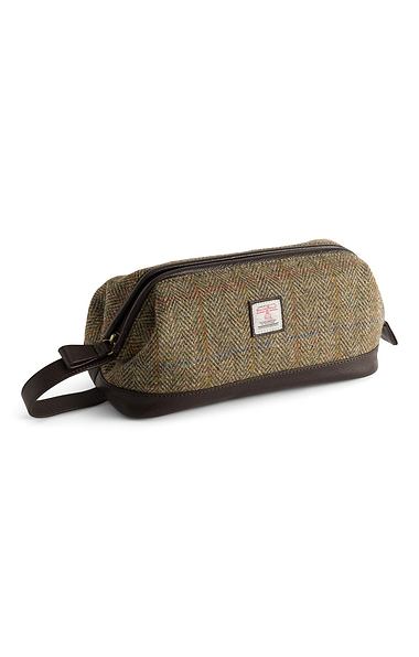 Harris Tweed® & Leather Wash Bag