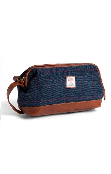 Harris Tweed® & Leather Wash Bag
