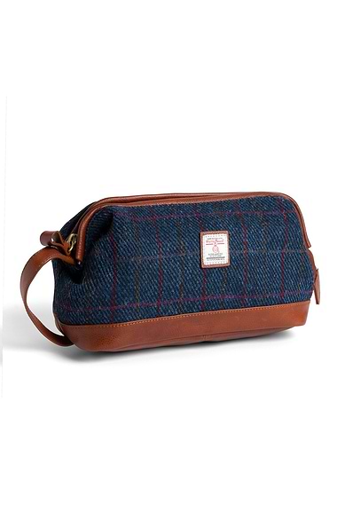 Harris Tweed® & Leather Wash Bag